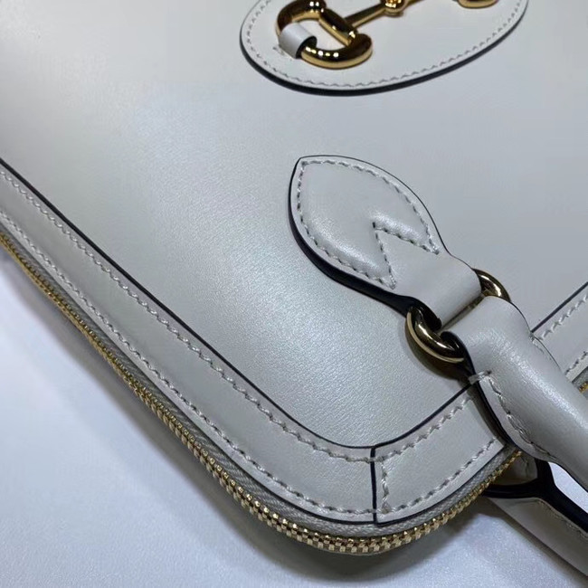 Gucci 1955 Horsebit small top handle bag 621220 White