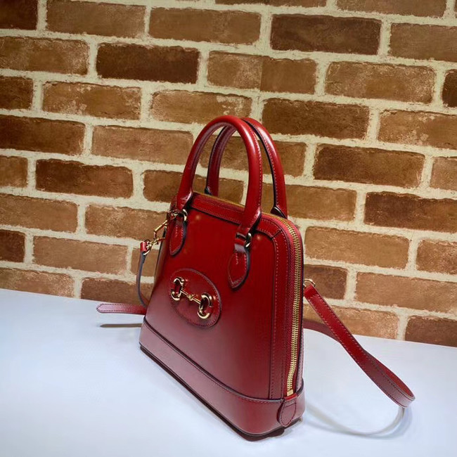 Gucci 1955 Horsebit small top handle bag 621220 red