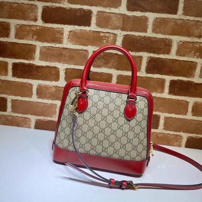 Gucci GG Supreme Canvas Top Handle Bag 621220 red