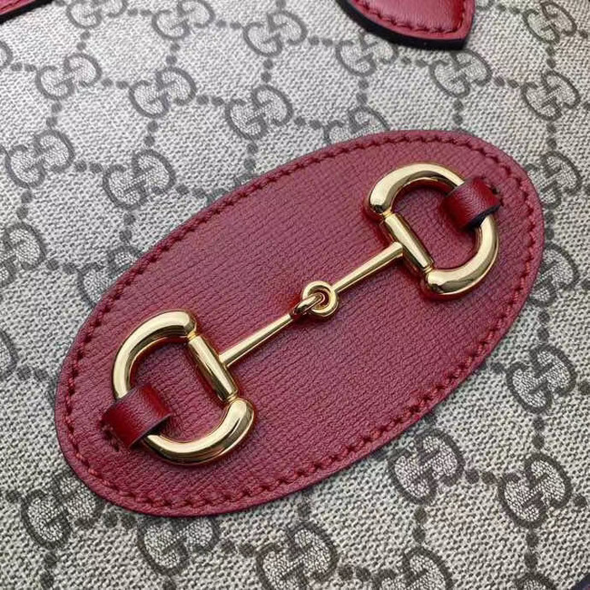 Gucci GG Supreme Canvas Top Handle Bag 621220 red