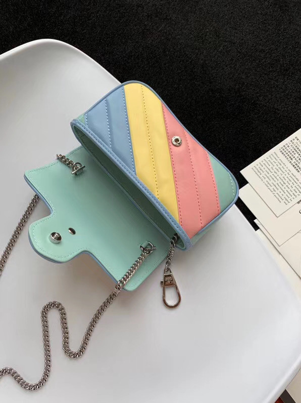 Gucci GG Marmont super mini bag 476433 Multicolored pastel