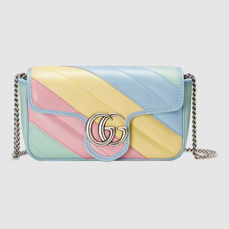 Gucci GG Marmont super mini bag 476433 Multicolored pastel