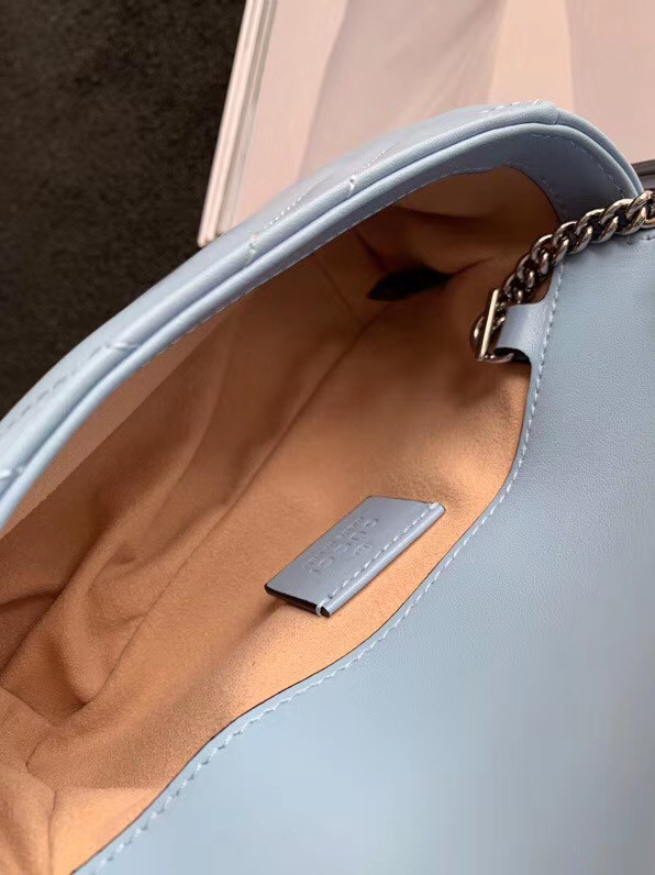 Gucci GG Marmont super mini bag 476433 Pastel blue