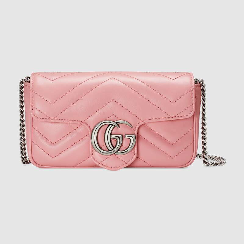 Gucci GG Marmont super mini bag 476433 Pastel pink