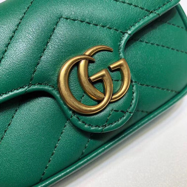 Gucci GG Marmont super Clutch bag 575161 green