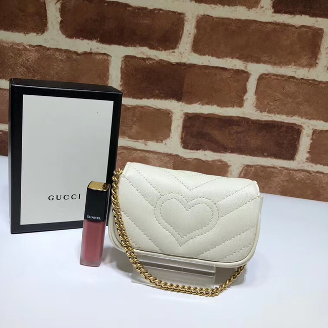 Gucci GG Marmont super Clutch bag 575161 white