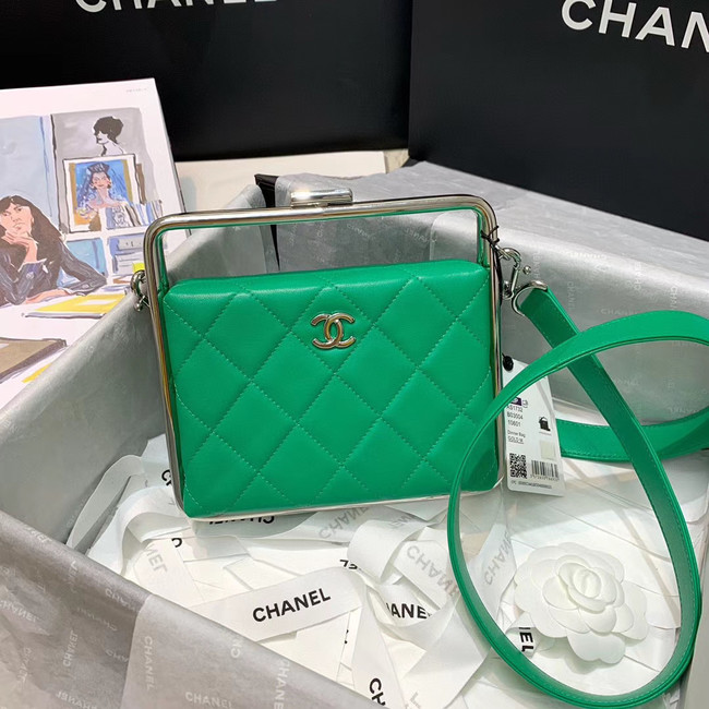 Chanel Original Sheepskin Leather clutch bag AS1732 green