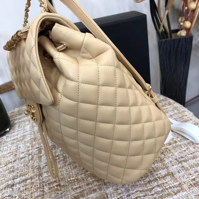 Chanel Backpack Sheepskin Original Leather 83431 Beige