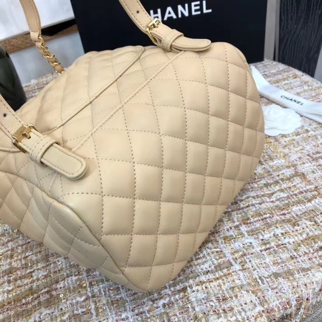 Chanel Backpack Sheepskin Original Leather 83431 Beige