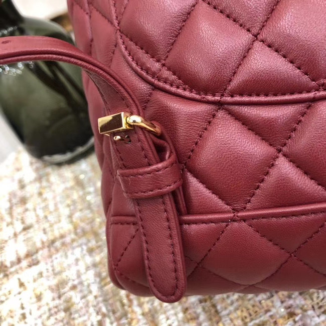 Chanel Backpack Sheepskin Original Leather 83431 Burgundy