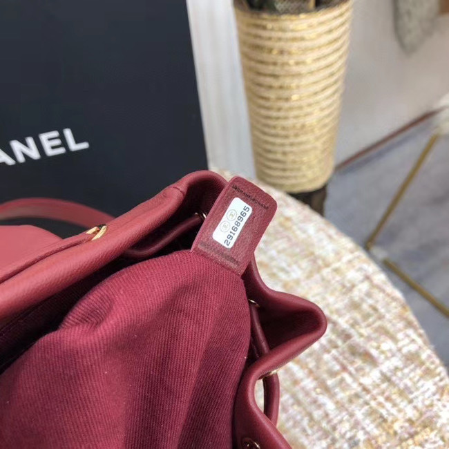 Chanel Backpack Sheepskin Original Leather 83431 Burgundy