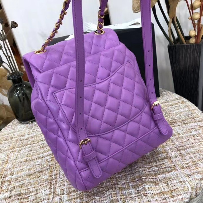 Chanel Backpack Sheepskin Original Leather 83431 Lavender