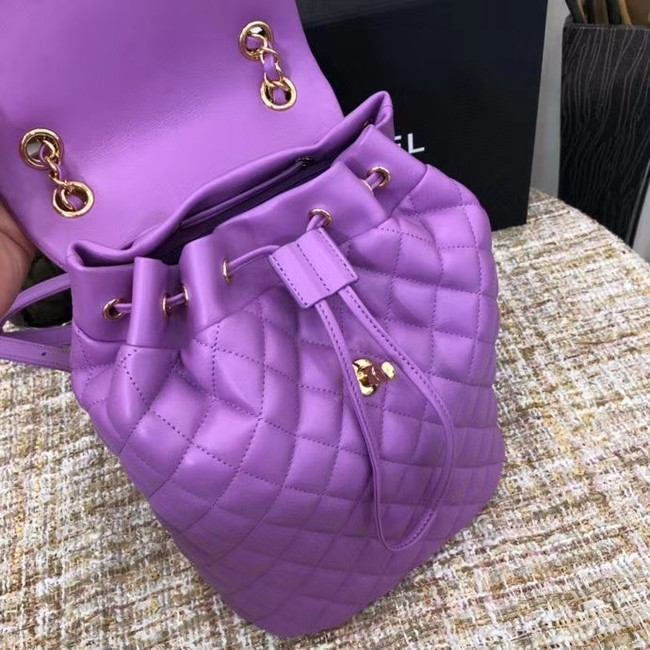 Chanel Backpack Sheepskin Original Leather 83431 Lavender