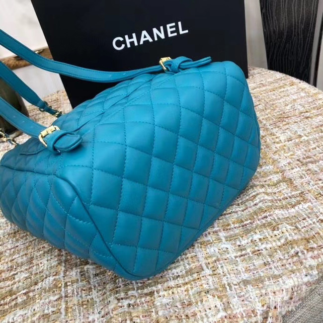 Chanel Backpack Sheepskin Original Leather 83431 sky blue