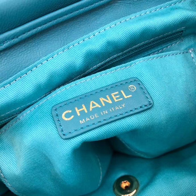 Chanel Backpack Sheepskin Original Leather 83431 sky blue