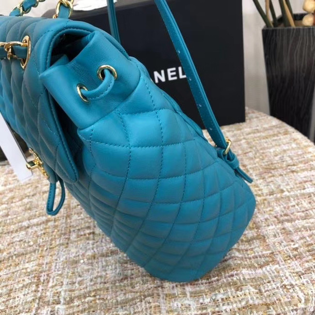 Chanel Backpack Sheepskin Original Leather 83431 sky blue