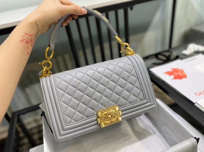 BOY CHANEL flap bag A67086 grey