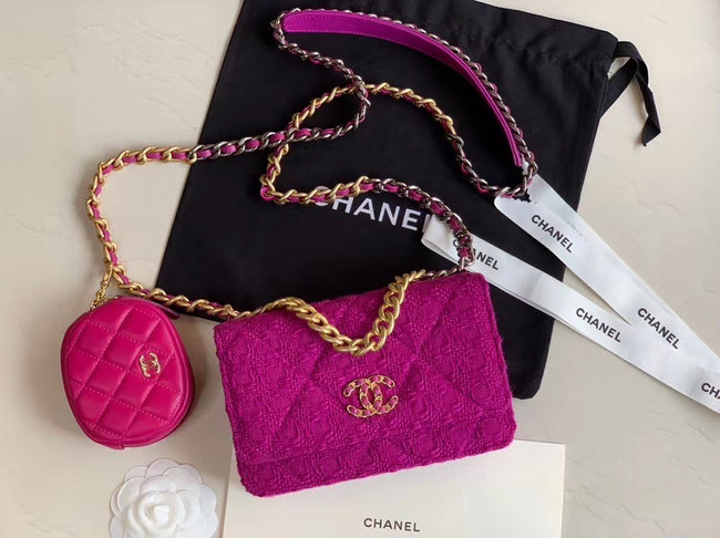 CHANEL 19 Flap Bag WOC 33817 Lavender