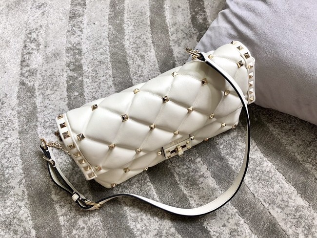 VALENTINO VLOCK Origianl leather shoulder bag 0053 white