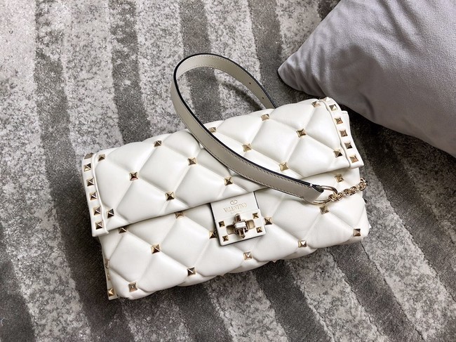 VALENTINO VLOCK Origianl leather shoulder bag 0053 white