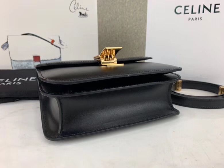 Celine Classic Box Teen Flap Bag Original Calfskin Leather 3379 Black