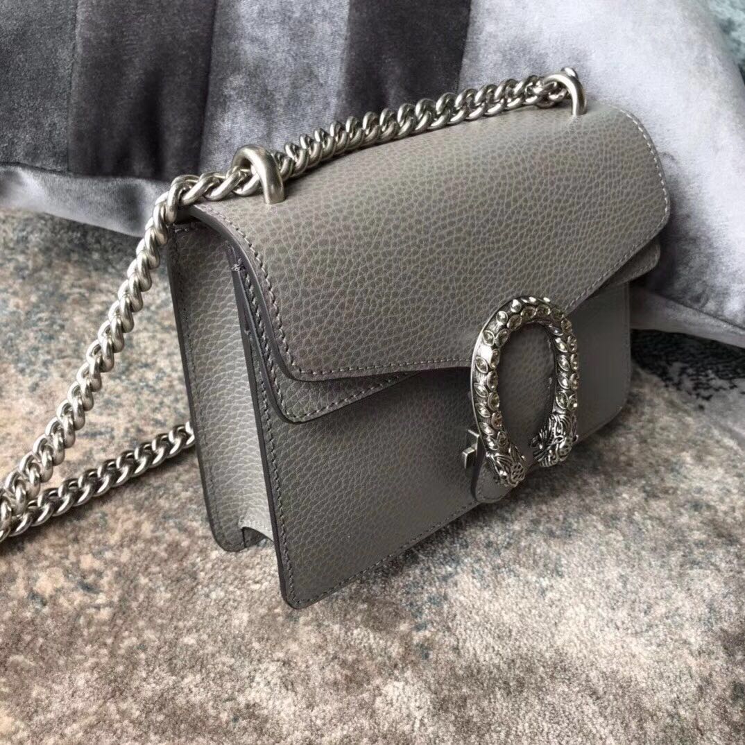 Gucci Dionysus Lichee Pattern Mini Shoulder Bag 421970 grey