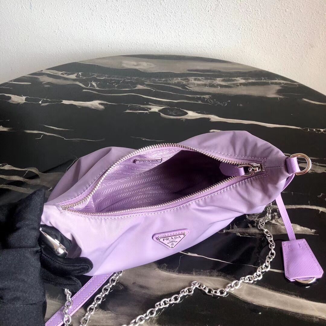 Prada Re-Edition 2005 nylon shoulder bag 1BH172 lilac