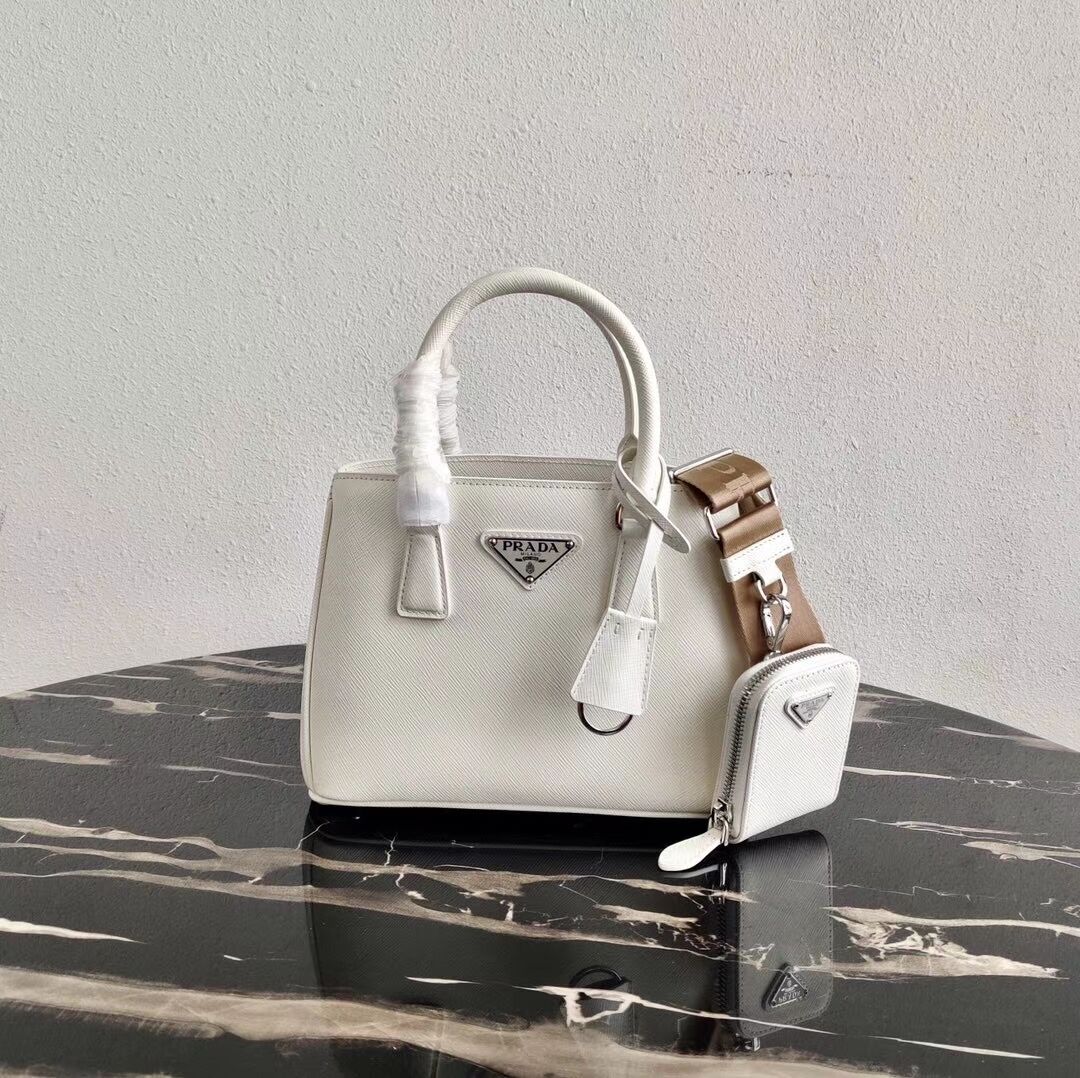 Prada Saffiano leather mini-bag 1BA296 White