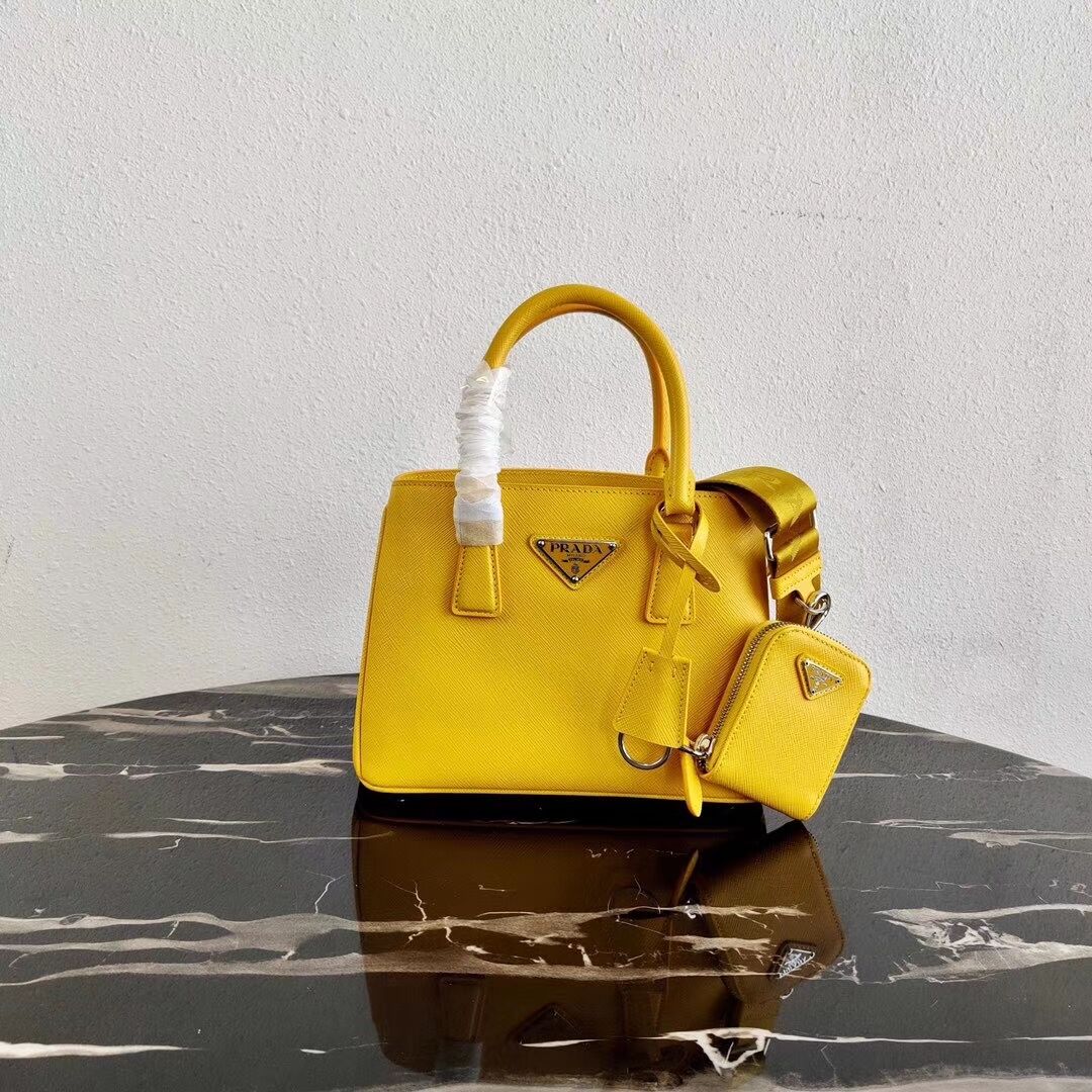 Prada Saffiano leather mini-bag 1BA296 yellow