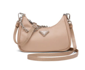 Prada Re-Edition nylon mini shoulder bag 1TT122 apricot