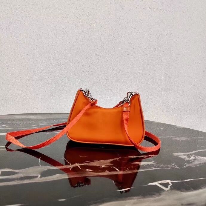 Prada Re-Edition nylon mini shoulder bag 1TT122 orange