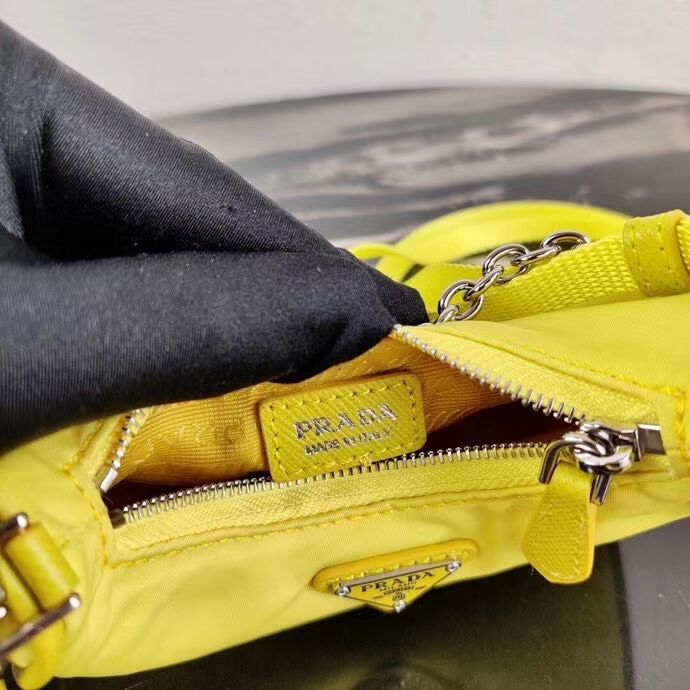 Prada Re-Edition nylon mini shoulder bag 1TT122 yellow