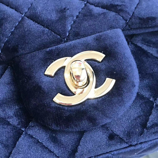 Chanel Original Small velvet flap bag AS1792 royal