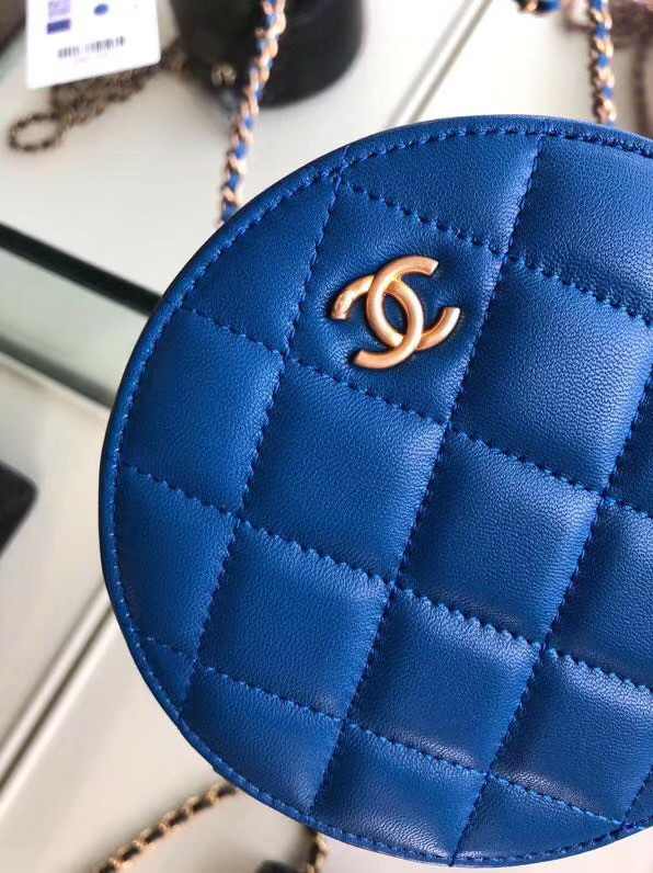 Chanel Original mini Sheepskin bag AS1449 blue