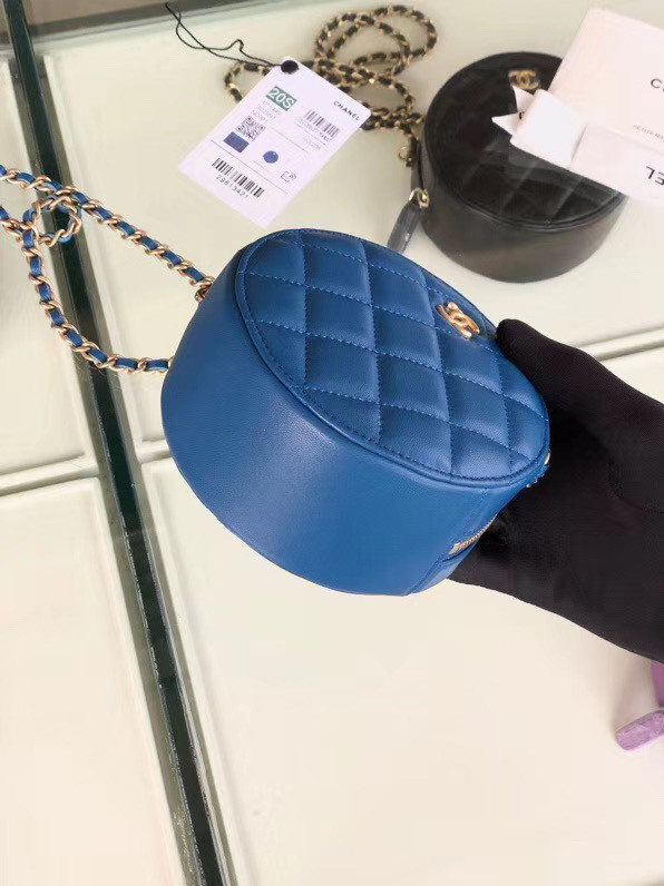 Chanel Original mini Sheepskin bag AS1449 blue