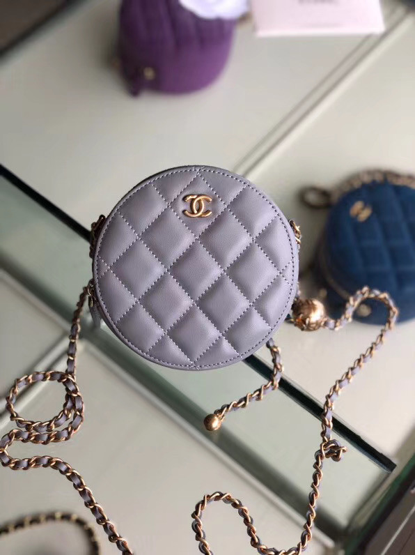 Chanel Original mini Sheepskin bag AS1449 grey