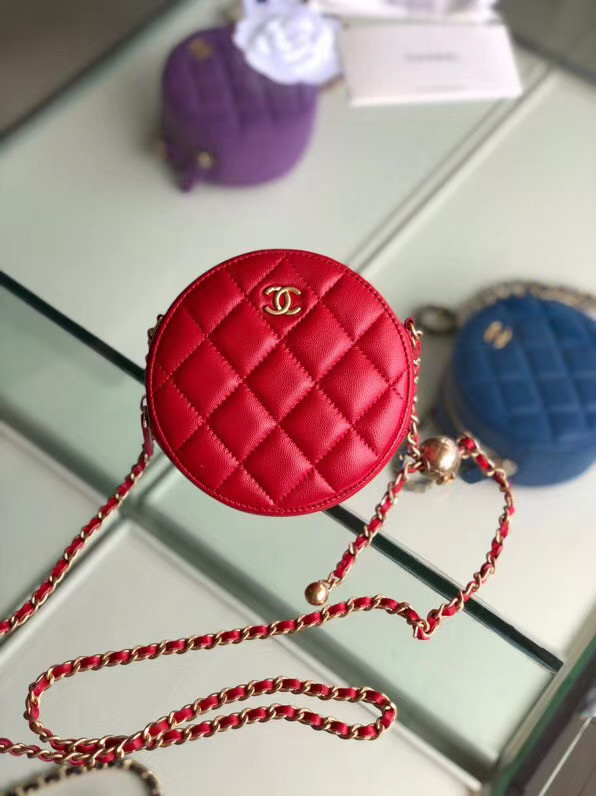 Chanel Original mini Sheepskin bag AS1449 red