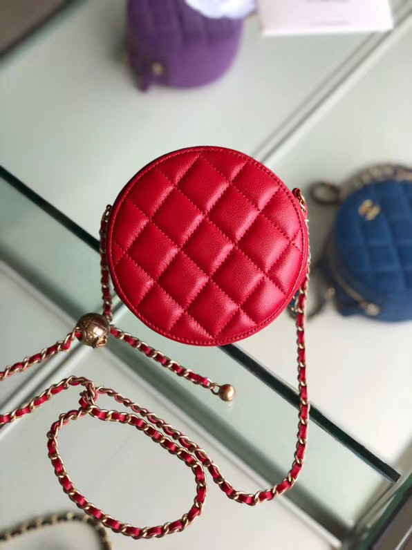 Chanel Original mini Sheepskin bag AS1449 red