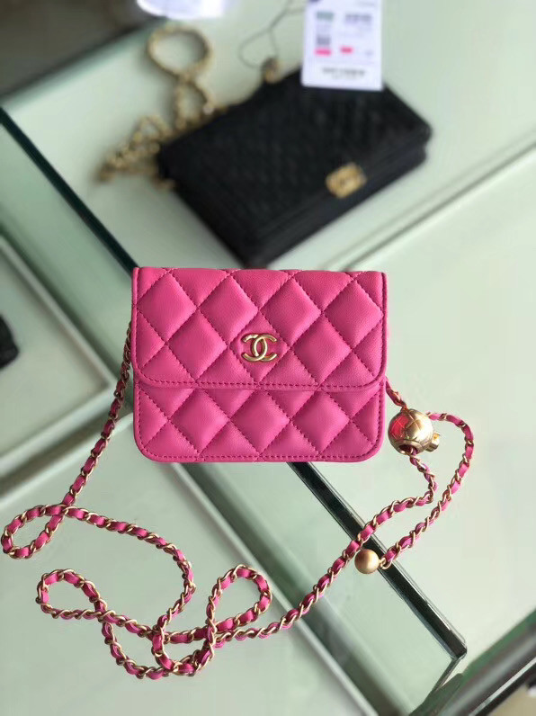 Chanel Original Small classic Sheepskin Shoulder Bag AP0146 rose