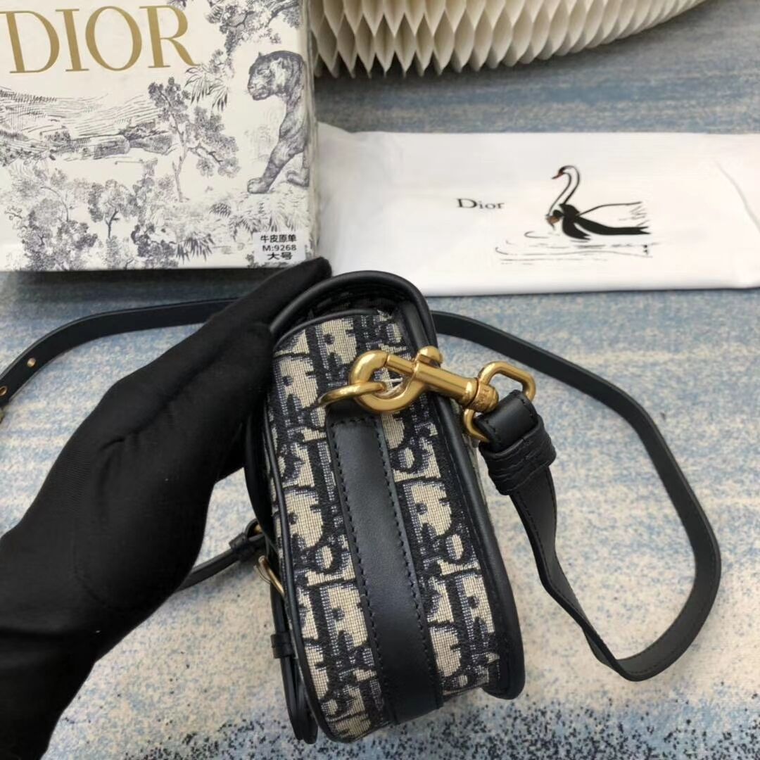 SMALL DIOR BOBBY BAG Blue Dior Oblique Jacquard M9317