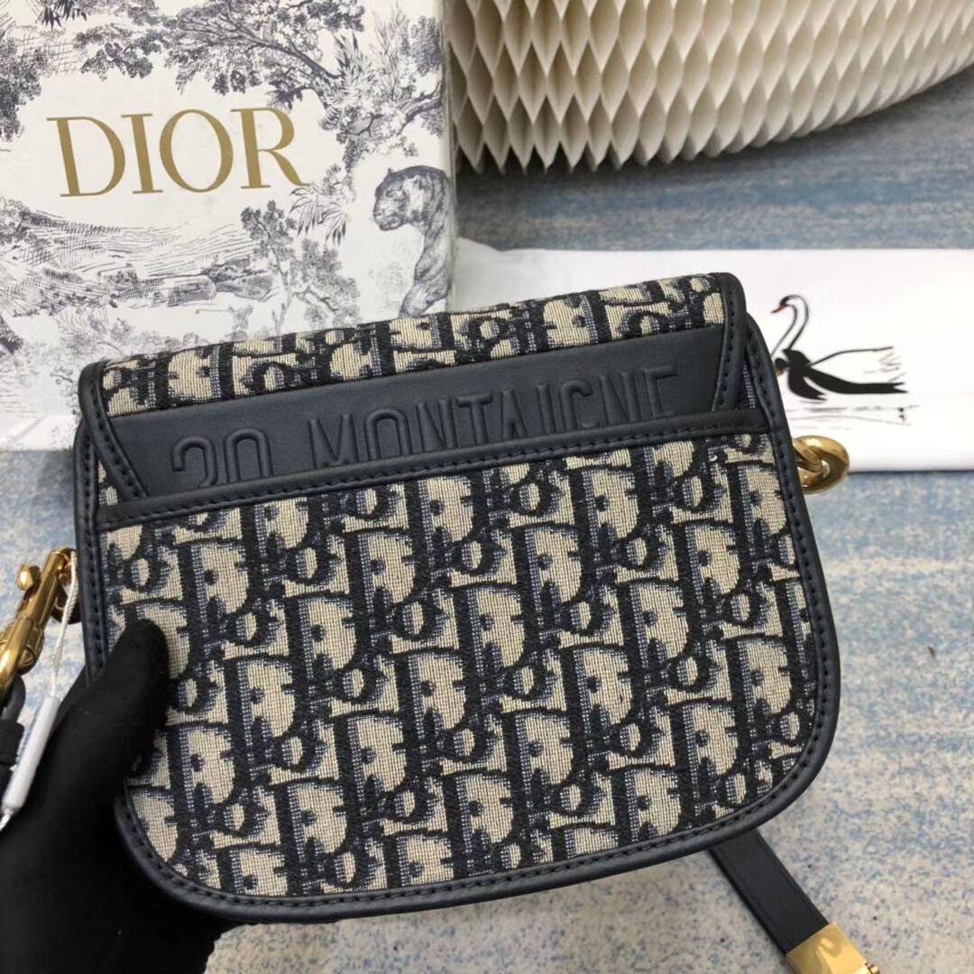 SMALL DIOR BOBBY BAG Blue Dior Oblique Jacquard M9317