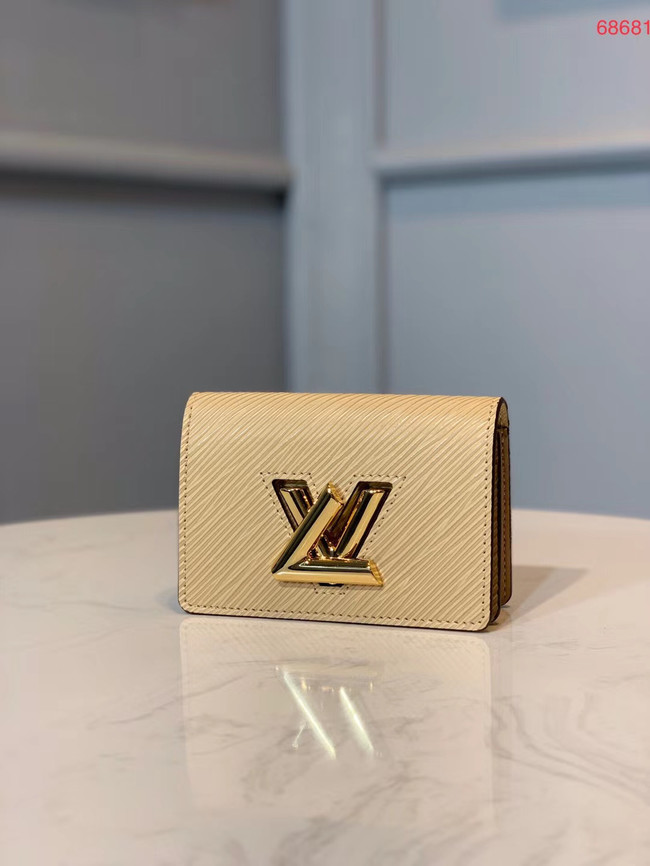 Louis vuitton original TWIST MULTICARTES card holder M68681 beige