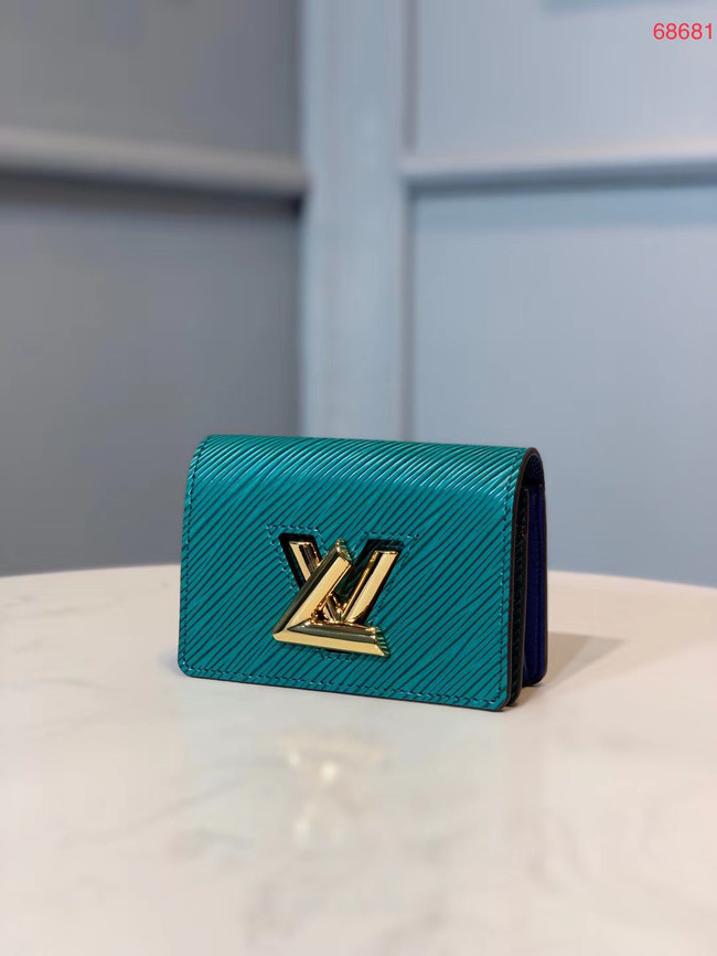 Louis vuitton original TWIST MULTICARTES card holder M68681 blue