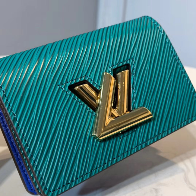 Louis vuitton original TWIST MULTICARTES card holder M68681 blue