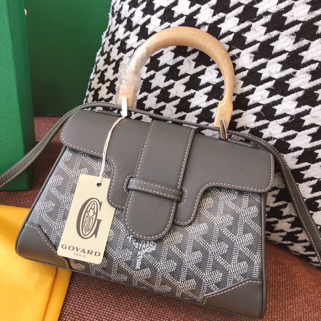 Goyard Y Doodling Calfskin Leather Tote Bag 99588 grey