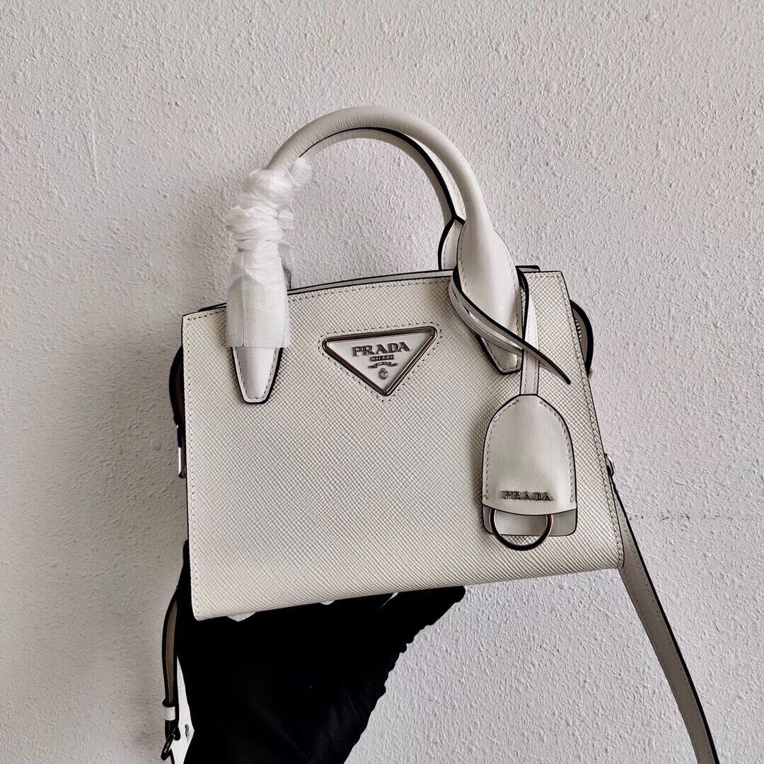 Prada Saffiano leather mini-bag 2BA269 White