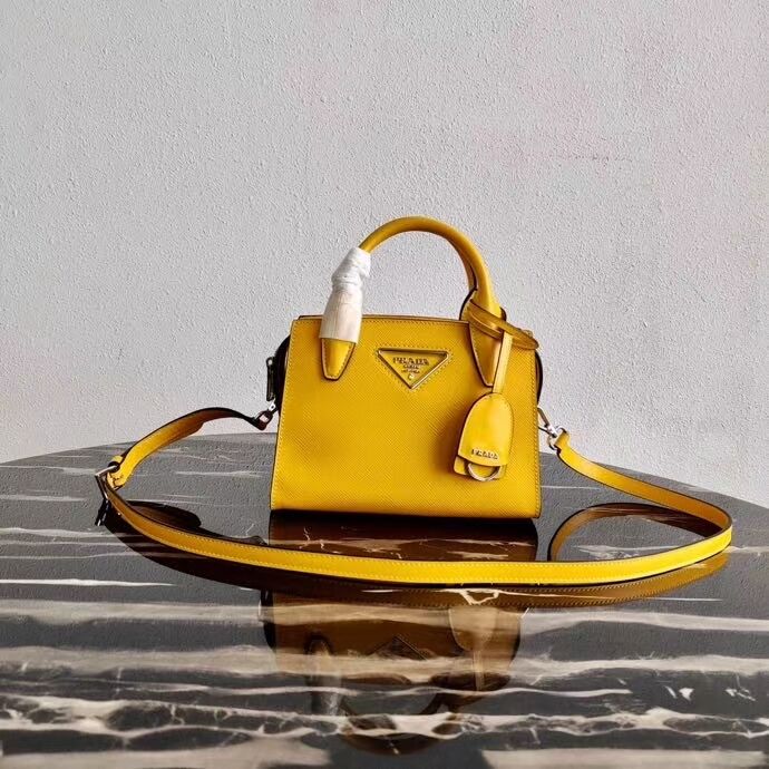 Prada Saffiano leather mini-bag 2BA269 yellow