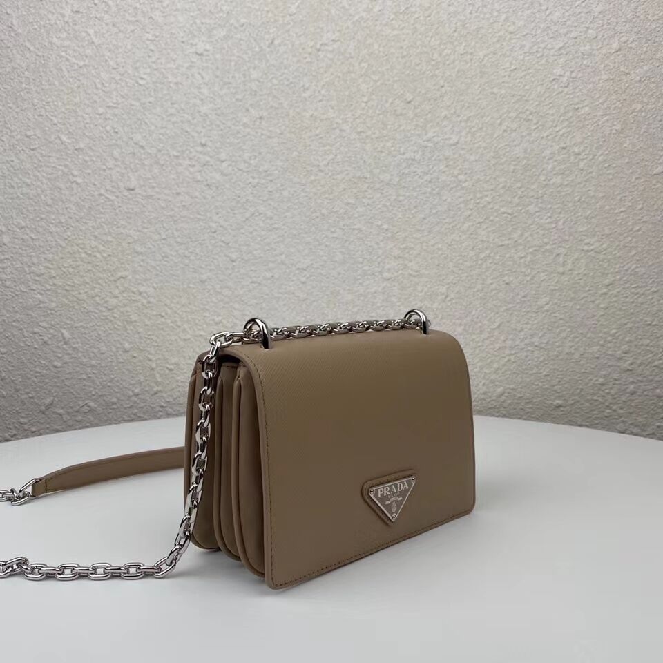 Prada Saffiano leather mini shoulder bag 2BD032 apricot