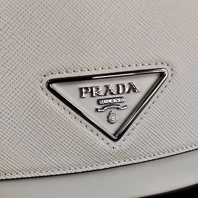 Prada Saffiano leather mini shoulder bag 2BD249 white