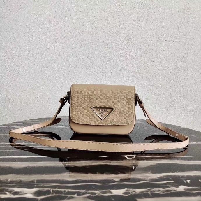 Prada Saffiano leather mini shoulder bag 2BD249 apricot